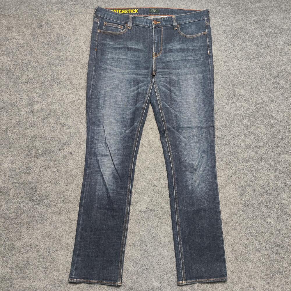 J.Crew Matchstick Jeans Mens 32x32 Blue Medium Wash Slim Straight Stretch Denim